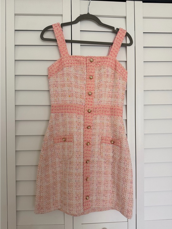 Amanda Uprichard Dresses & Skirts - Amanda Uprichard Pink Tweed Sleeveless Dress